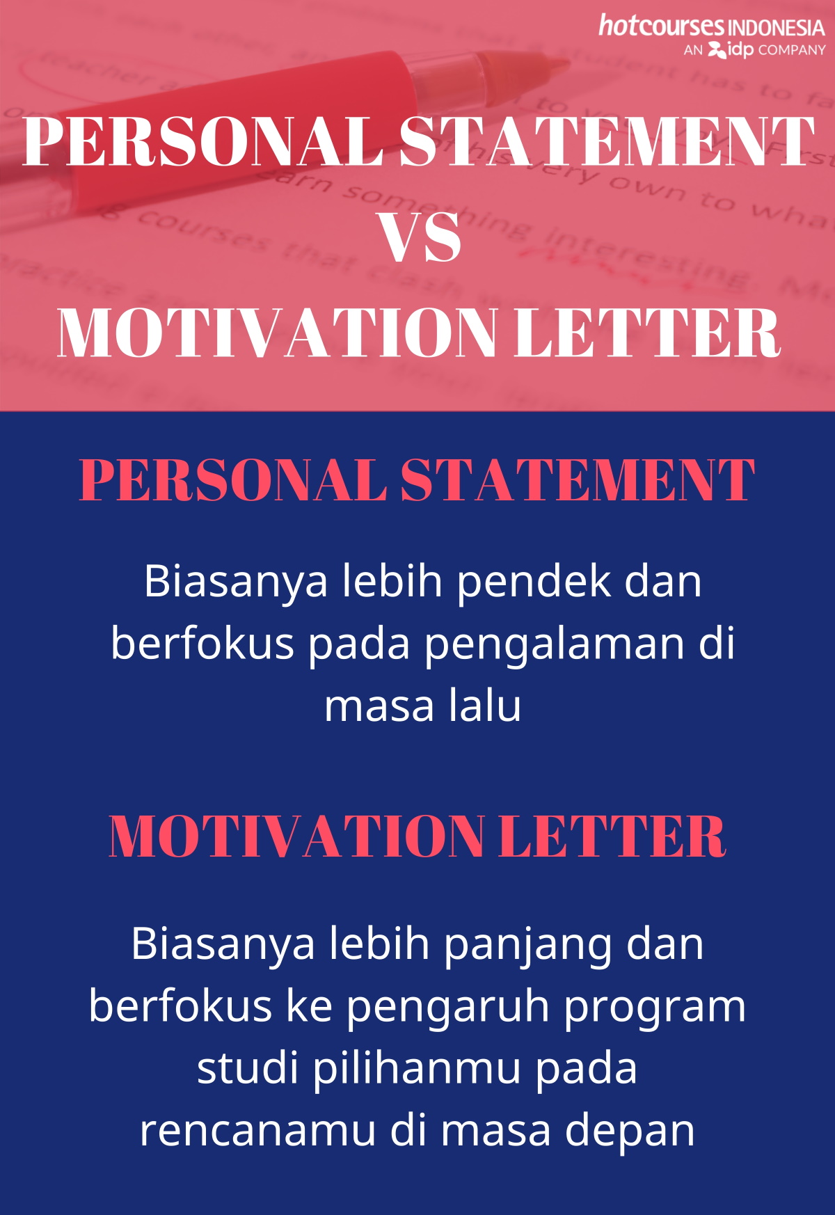 perbedaan personal statement dan motivation letter