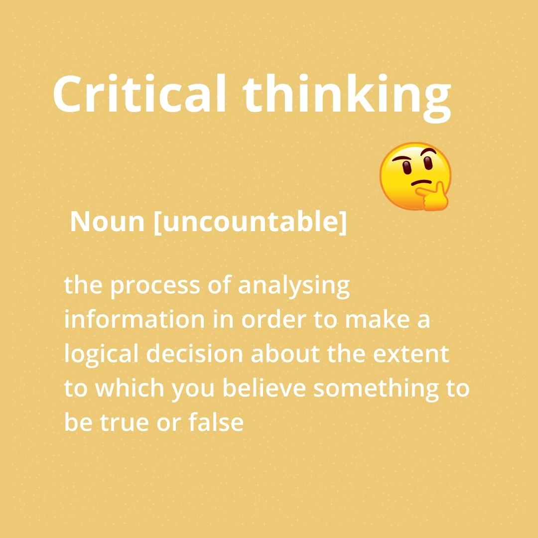 mean definition critical thinking
